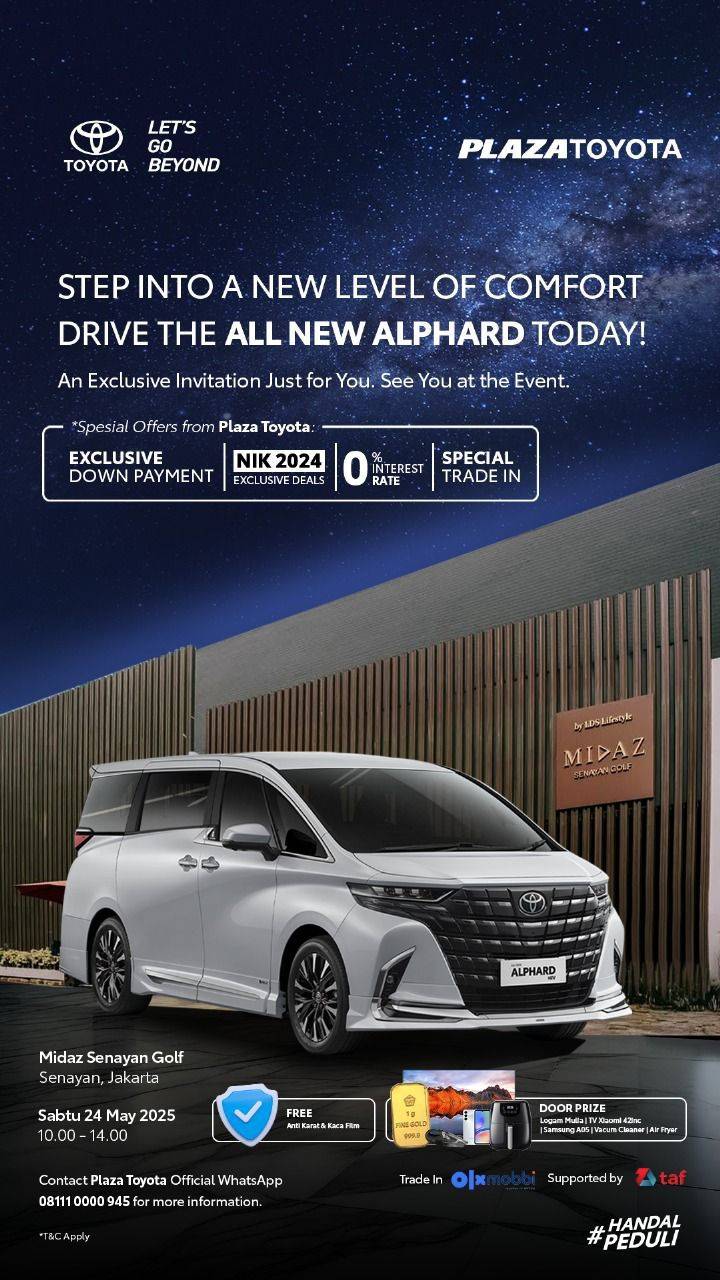 Rasakan Kemewahan All New Alphard Hybrid Bersama Plaza Toyota!
