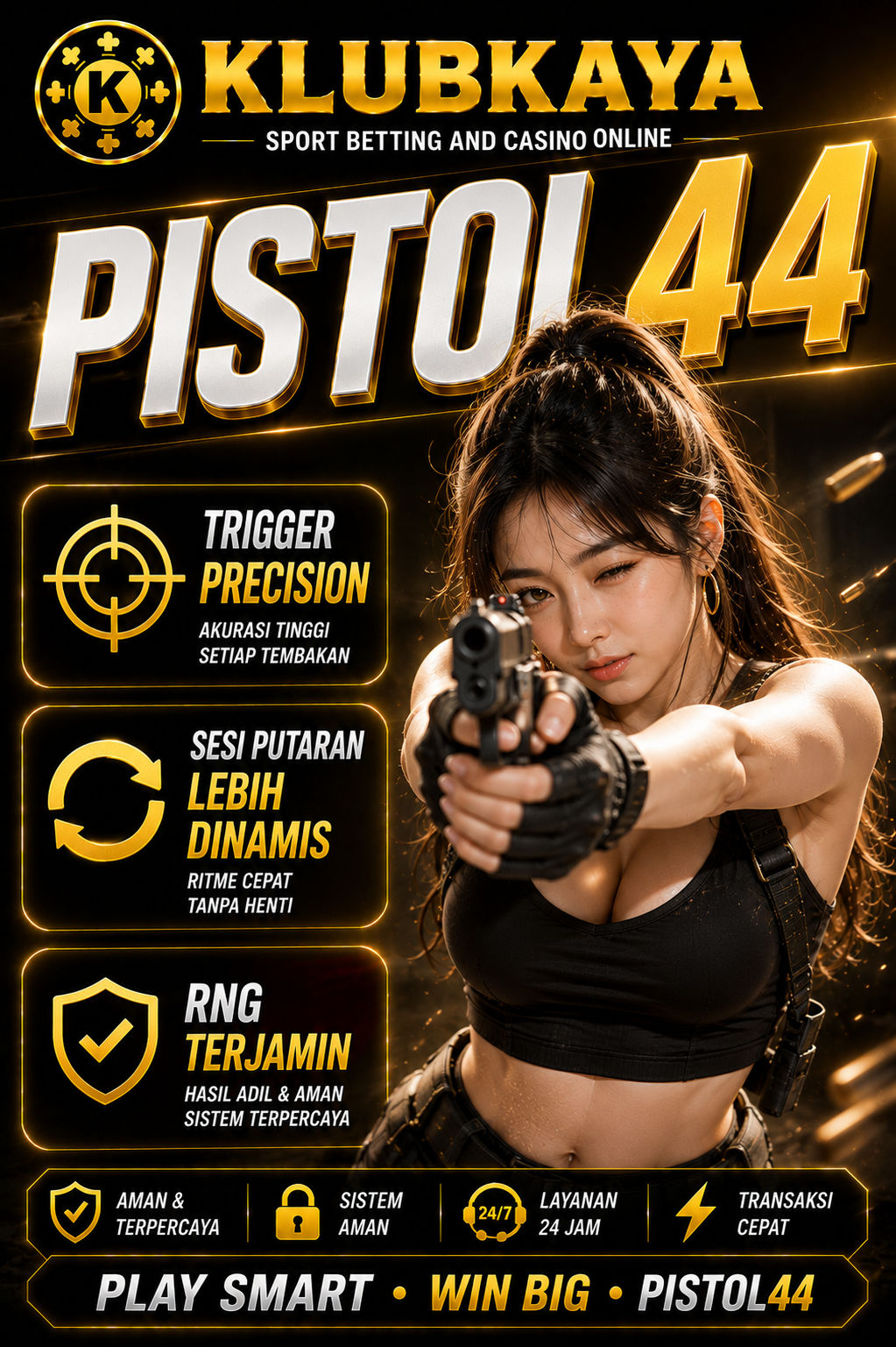 PISTOL44 枪 Trigger Precision Sesi Putaran Lebih Dinamis RNG Terjamin