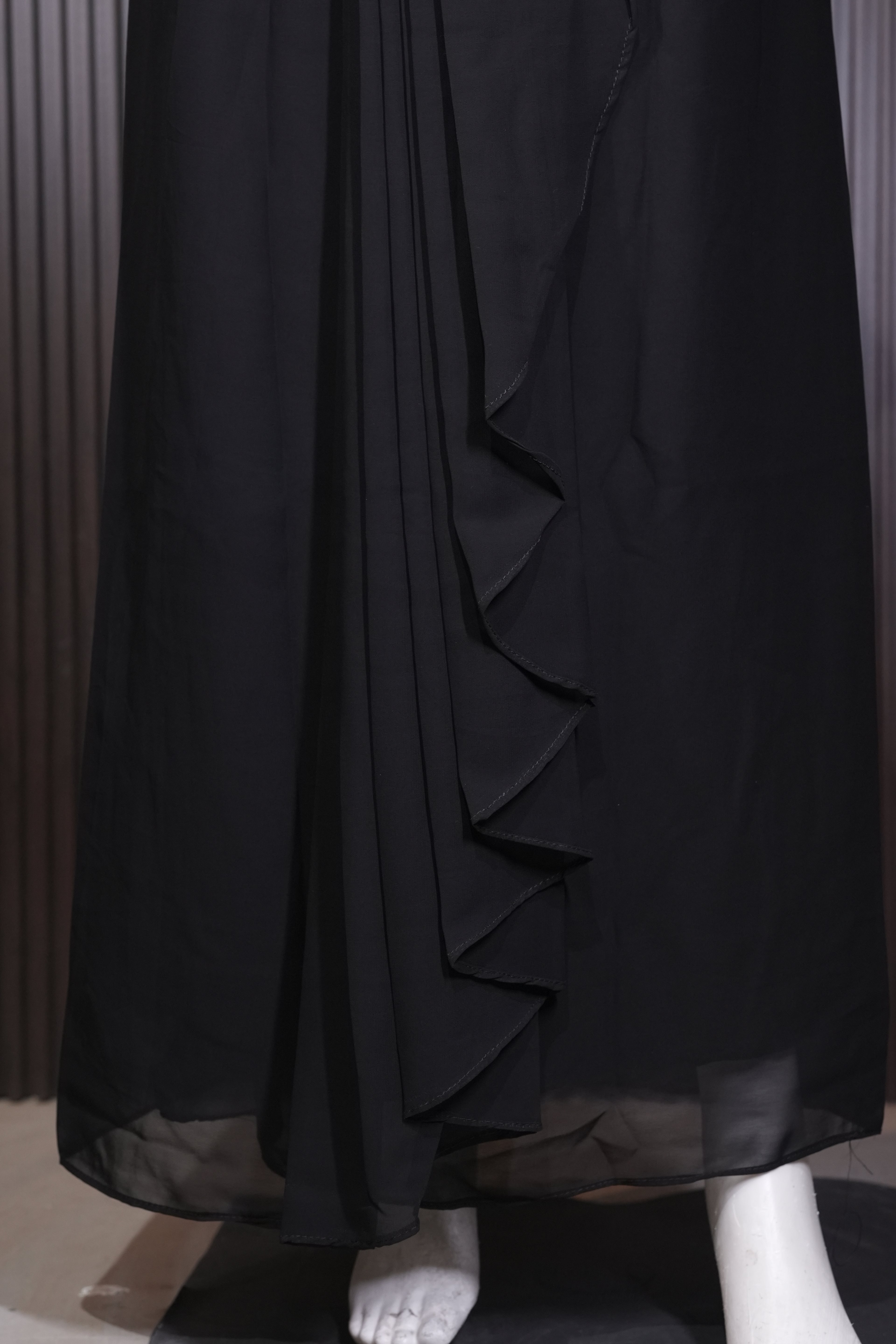 Midnight Elegance Embellished Cape Palazzo Set thumbnail 5