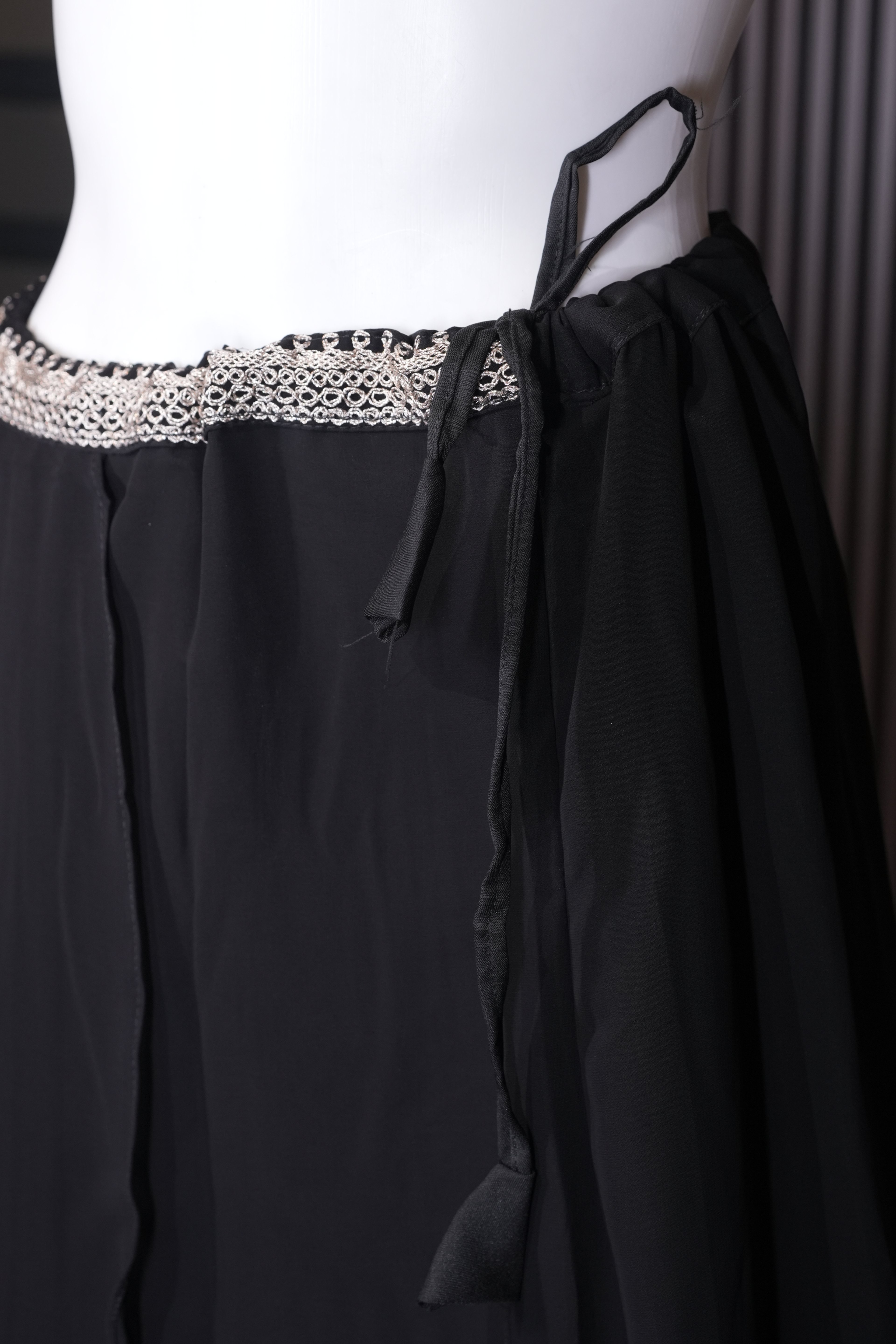 Midnight Elegance Embellished Cape Palazzo Set thumbnail 7