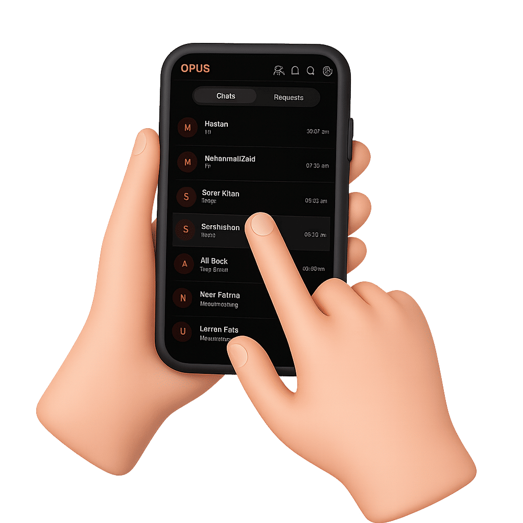 OPUS App Mockup