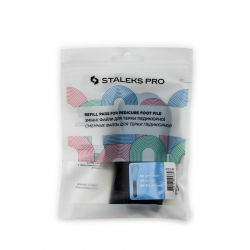 CARACTERÍSTICAS DEL MODELO limas desechables de grano 80 abrasivo mineral de alta calidad con respaldo adhesivo confiable ¡no se moja en agua! para un solo uso STALEKS REFILL PEDICURE ABRASIVES pack (80 grit)