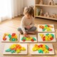 Toddler Wooden Number Puzzle with Animals & Vehicles - Image 1