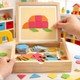 Wooden Magnetic Geometry Puzzle for Kids | Shapes & Creative Learning Toy - Image 1