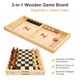 Foldable Fast String Game with Chess for Kids | Wooden Strategy Board Game - Image 3