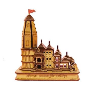 Wooden Ram Mandir Temple Model Toy for Kids
