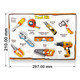 Wooden Peg Puzzle Board with Tool Kit for Kids - Image 5