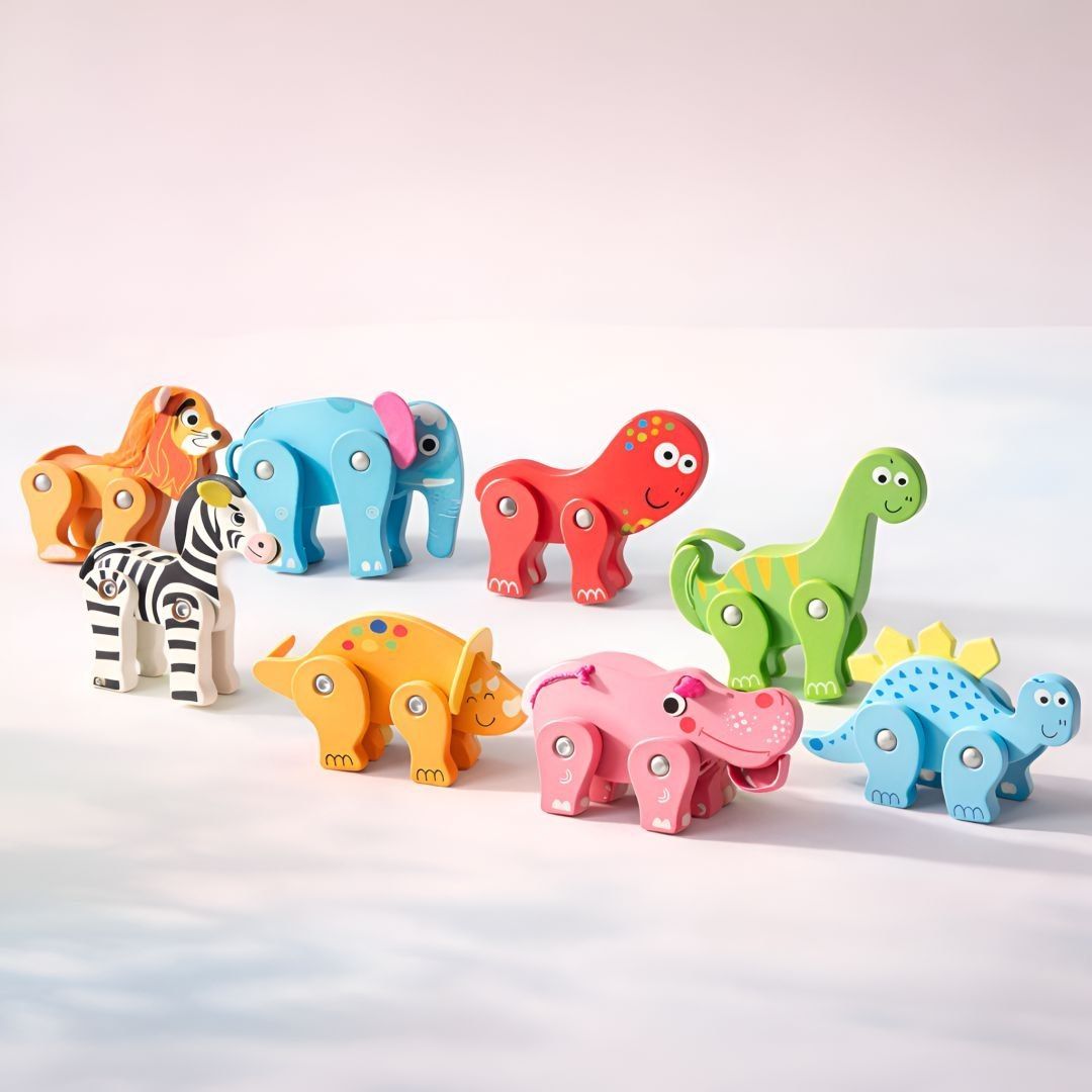 Wooden Lacing Beads Set