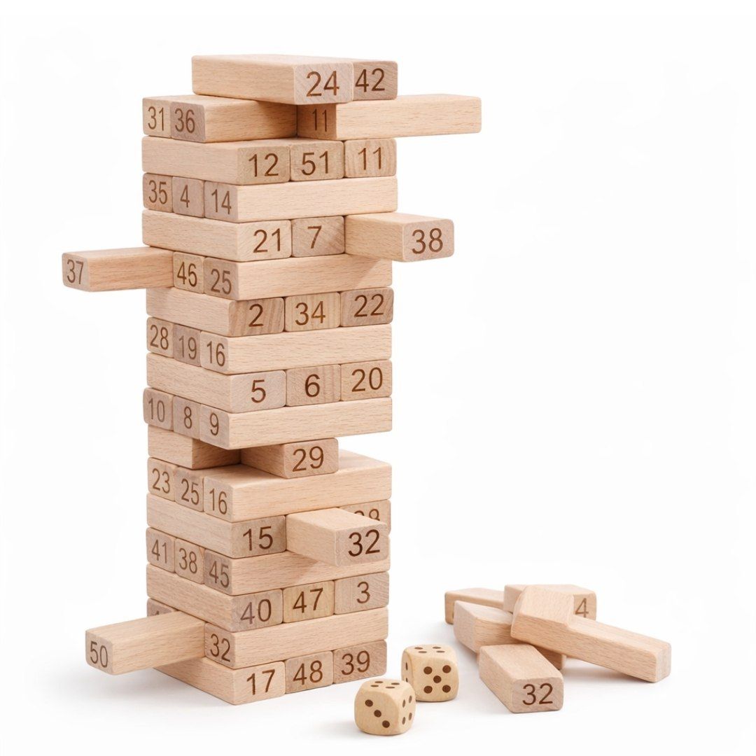 Rainbow Wooden Building Blocks