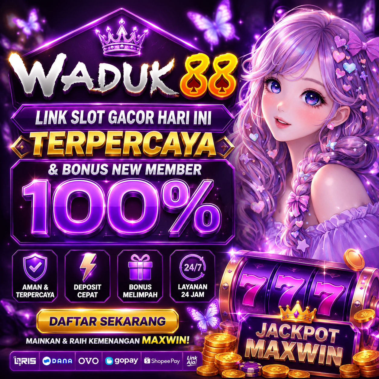 WADUK88 | Link Slot Gacor Hari Ini Terpercaya & Bonus New Member 100%