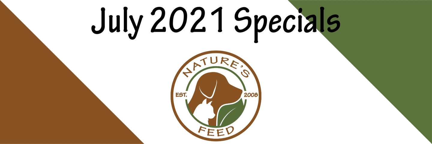 July 2021 Sales at Nature's Feed Spring Grove Local Pet Store