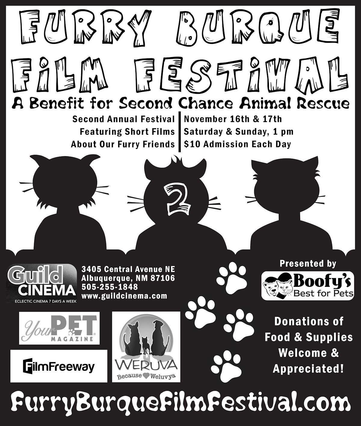 2nd Annual Furry Burque Film Festival Event Poster