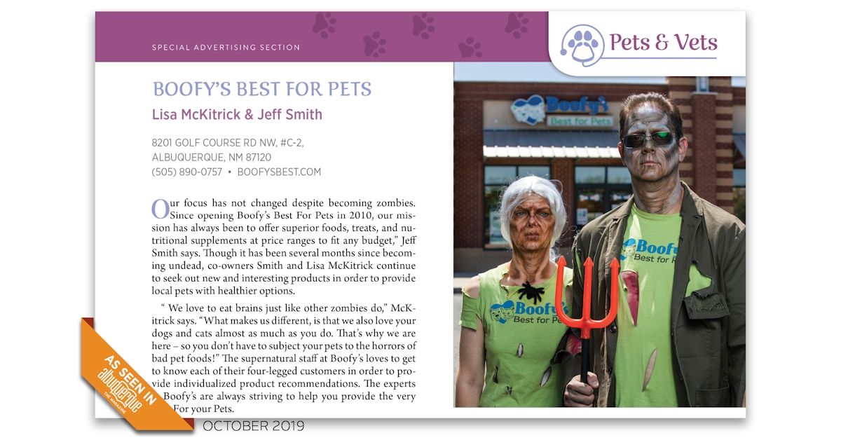 Boofy's October 2019 Profile in Albuquerque The Magazine