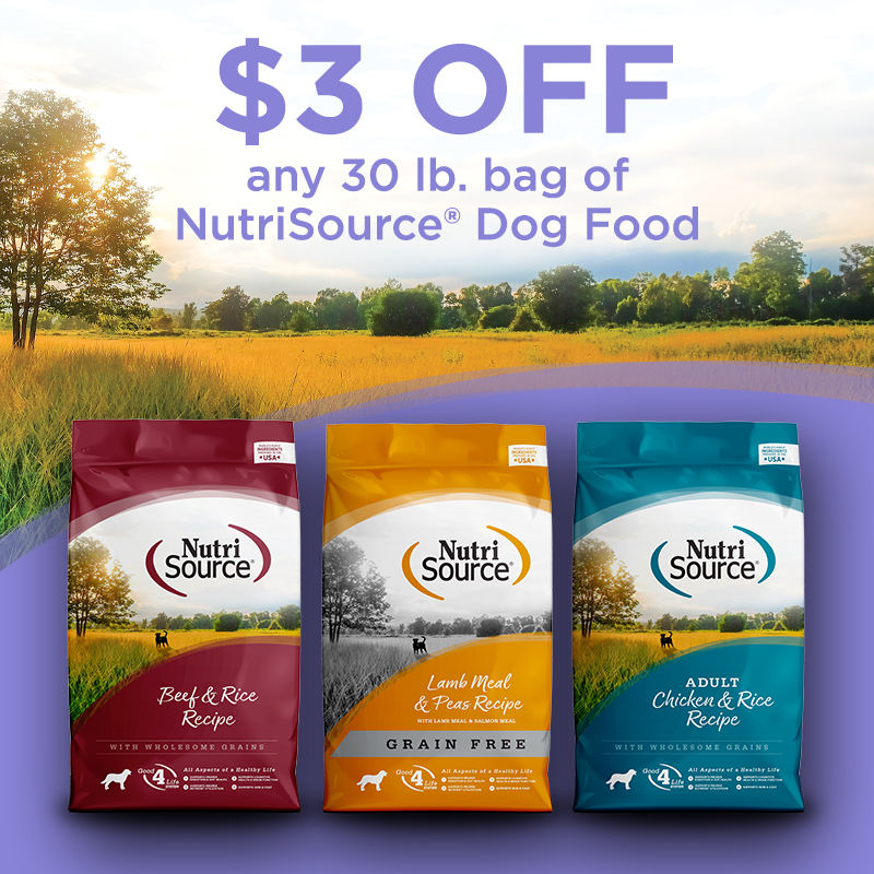 Nutrisource 3.00 OFF 30lb Bags Of Dry Dog Food Summerville, South