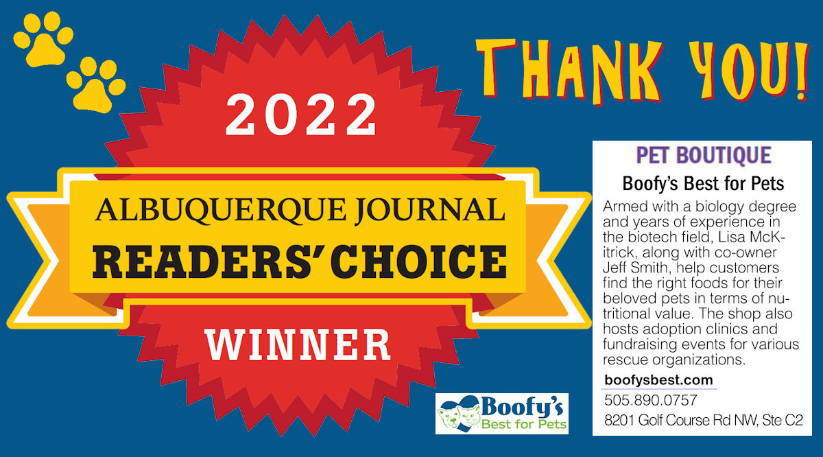 2022 Albuquerque Journal Readers' Choice Winner Pet Boutique