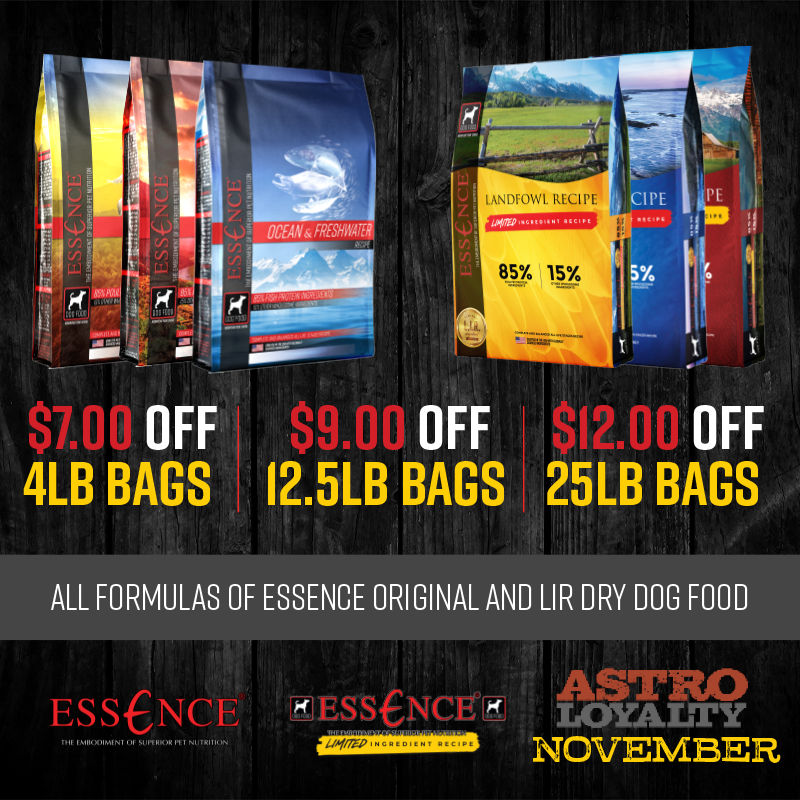 Essence Save On Essence Original And LIR Dry Dog Food Spring Grove