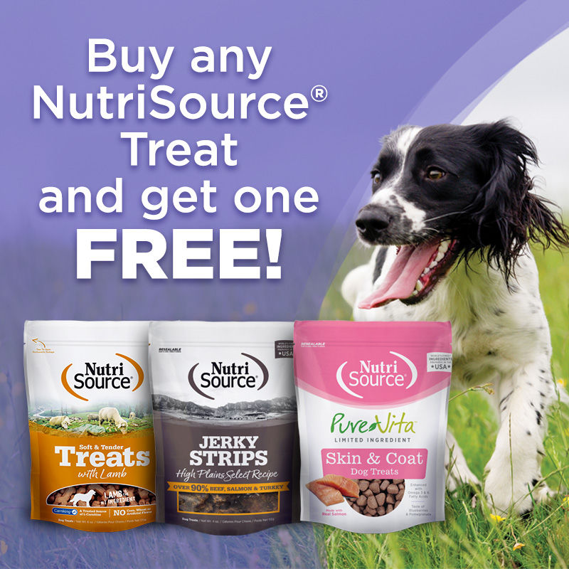 NutriSource & PureVita Buy 1, Get 1 FREE On Dog Treats Jacksonville