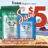 Image of Fromm | $5.00 OFF 15lb & 30lb Bags of NEW Classic Dry Recipes Promotion in Jacksonville