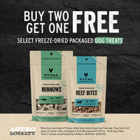 Image of Vital Essentials | Buy 2, Get 1 FREE on Select Freeze Dried Packaged Dog Treats Promotion in Ankeny