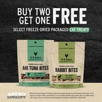 Image of Vital Essentials | Buy 2, Get 1 FREE on Select Freeze-Dried Packaged Cat Treats Promotion in Roswell