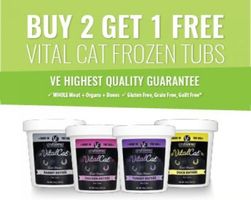 Image of Buy 2, get 1 FREE on any 14 oz Vital Cat Frozen Food Tubs Promotion in Southern Pines