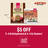 Image of The Honest Kitchen | $5.00 OFF Select Dehydrated Boxes and Clusters for Dogs Promotion in Jacksonville