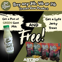 Image of OC Raw | FREE Pint of Green Goat Milk & FREE Lyfe Jerky with Qualifying Frozen Raw Purchase Promotion in Reading