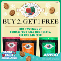 Image of Fromm | Buy 2, Get 1 FREE on Four-Star Dog Treats Promotion in Oconomowoc