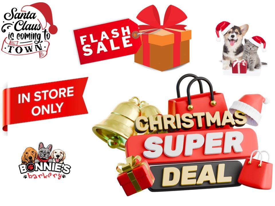 The DEALS are HERE!!!  Santa's FLASH 2-Day SALE at Bonnie's Barkery