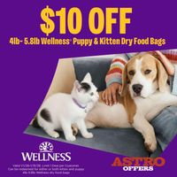 Image of Wellness | $10.00 OFF 4lb-5.8lb Wellness Puppy & Kitten Dry Food  Promotion in Hendersonville