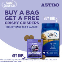 Image of NutriSource | Buy Select Dog Kibble, Get a FREE Crispy Crisper Treat Promotion in Federal Way