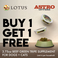 Image of LOTUS | Buy 1, Get 1 FREE on 3.75oz Beef Green Tripe Supplement Promotion in Kennesaw