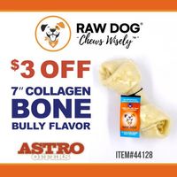 Image of Raw Dog | $3.00 OFF 7in Bully Flavor Collagen Bones Promotion in Plainfield
