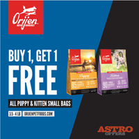 Image of ORIJEN | Buy 1, Get 1 FREE on Small Bags of Puppy or Kitten Kibble Promotion in Santa Monica