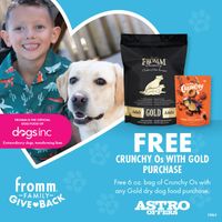 Image of Fromm | FREE 6oz Crunchy Os with Gold Dog Dry Food Purchase Promotion in Greensboro