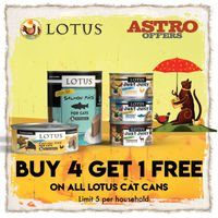 Image of LOTUS | Buy 4, Get 1 FREE on Lotus Cat Cans Promotion in Jersey City