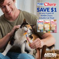 Image of Inaba Pet Foods | $1.00 OFF Churu Puree 4-Tube Packs for Cats Promotion in Aurora