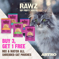 Image of RAWZ | Buy 3, Get 1 FREE on Shredded Cat Pouches Promotion in Brooklyn