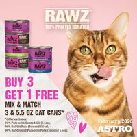 Image of RAWZ | Buy 3, Get 1 FREE on Select 3oz & 5.5oz Cat Cans Promotion in Califon