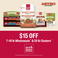 Image of The Honest Kitchen | $15.00 OFF 7lb-10lb Wholemade and 18lb-20lb Clusters Promotion in Califon