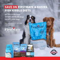 Image of FirstMate & KASIKS | Save On Fish Kibble Diets Promotion in Montvale