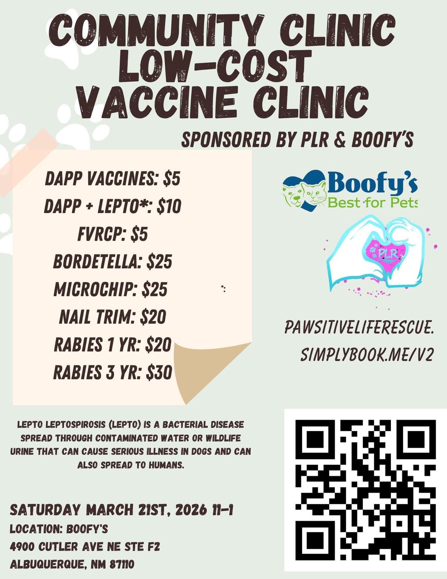 Image of Local Pet Event Low-Cost Vaccine Clinic for Pets (Cutler store, new space) Nearby