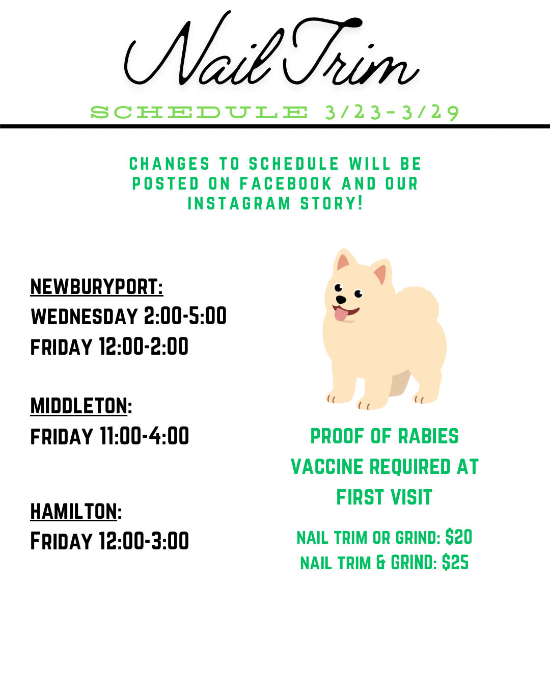 Image of Local Pet Event Nail Trims Nearby