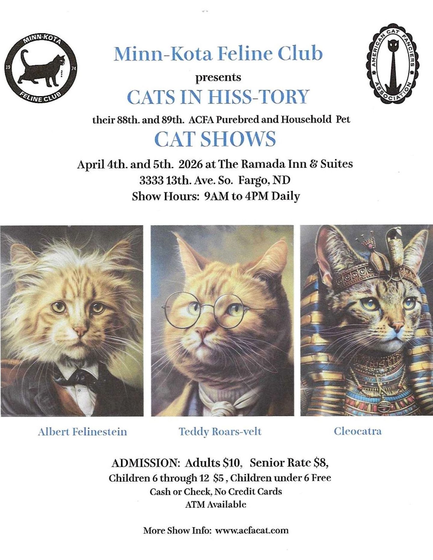 Image of Local Pet Event Minn-Kota Feline Club Cat Show Nearby