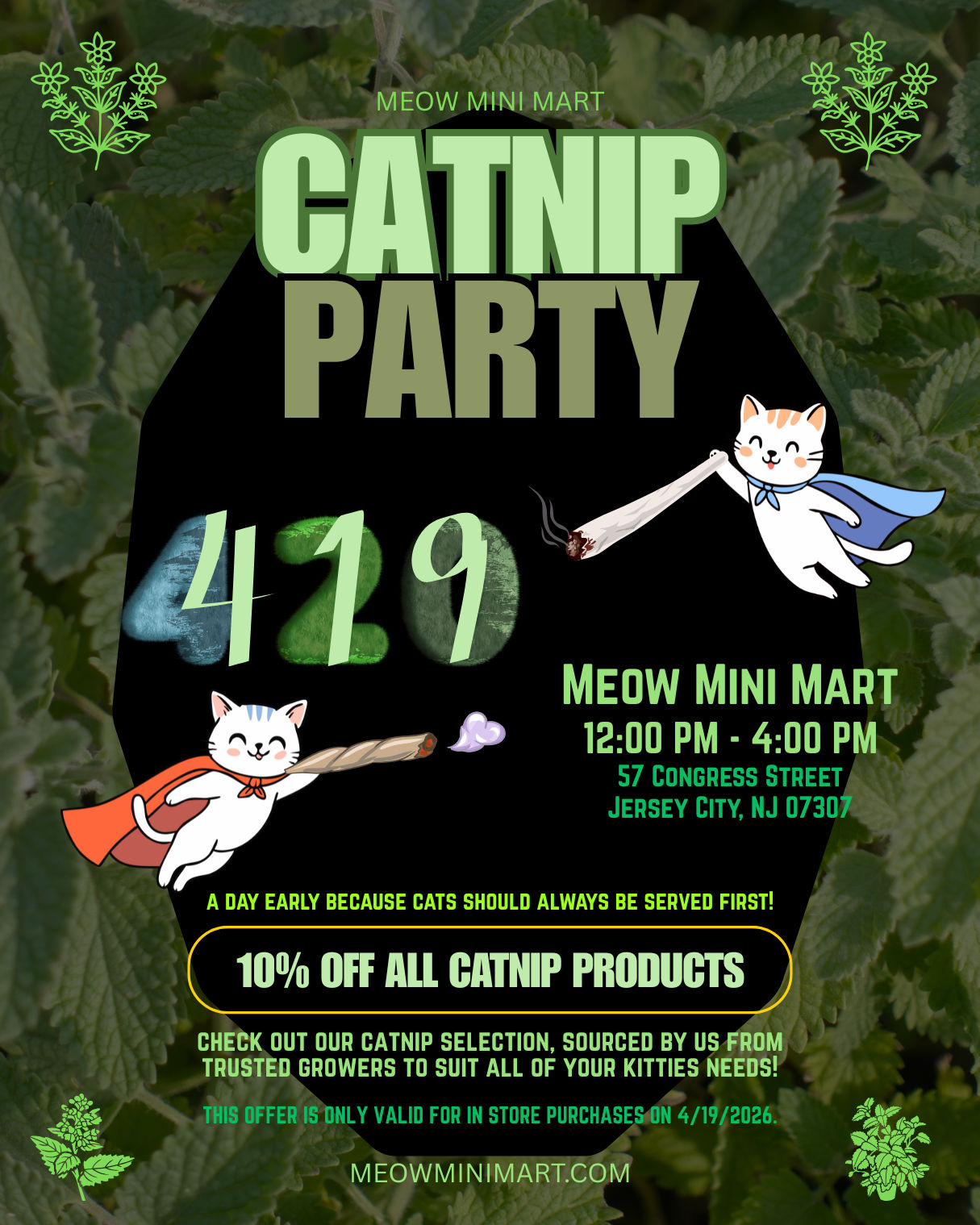 Image of Local Pet Event 420 Catnip Party Nearby