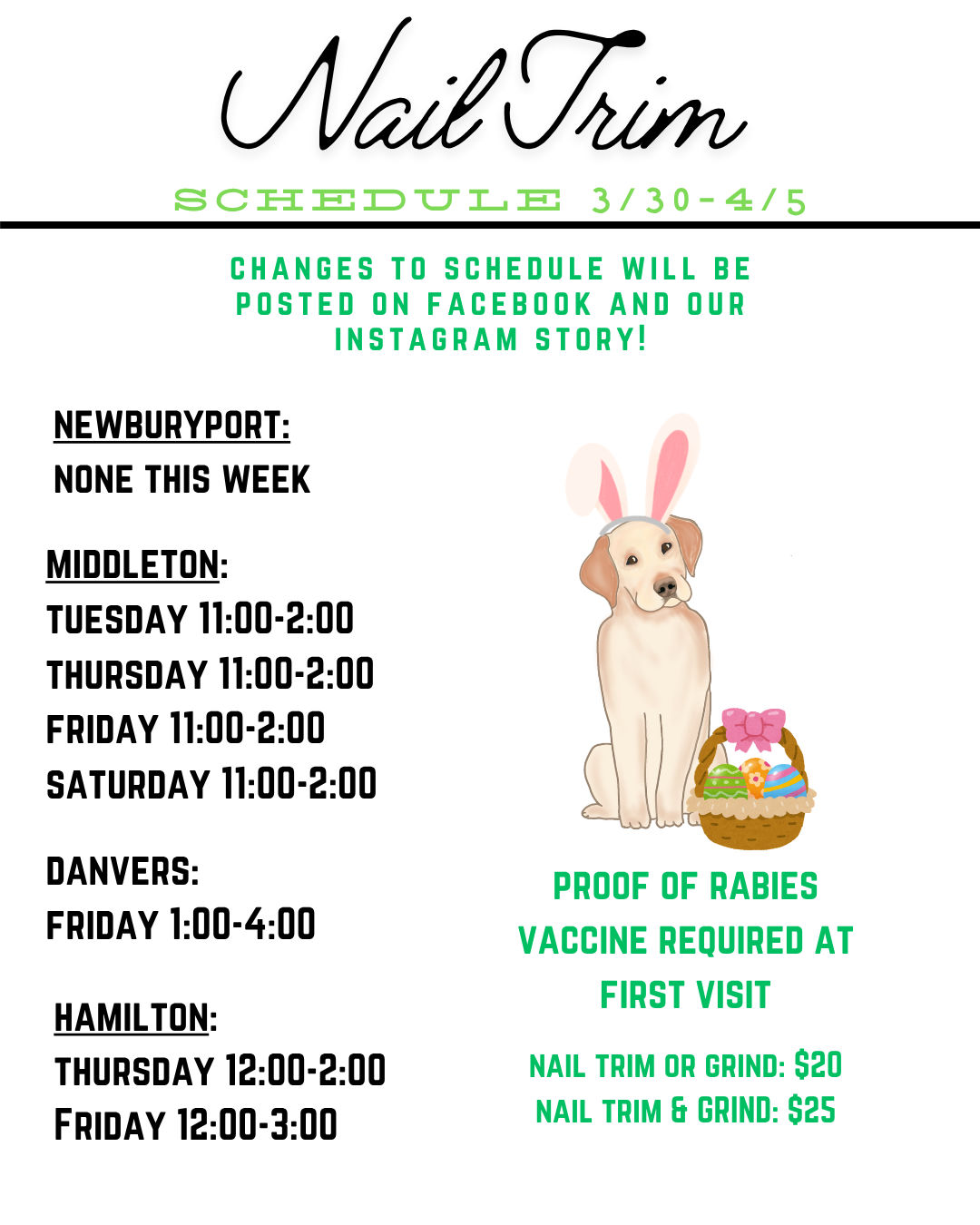 Image of Local Pet Event Nail Trim Schedule Nearby