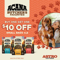 Image of ACANA | Buy 1, Get 1 $10.00 OFF on Small Bags of Butcher's Favorites Promotion in Carbondale