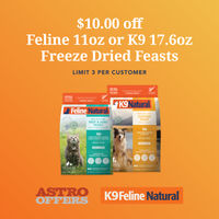 Image of K9 Natural & Feline Natural | $10.00 OFF 11oz-17.6oz Freeze-Dried Bags Promotion in Indianapolis