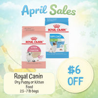 Image of April Sale - Royal Canin Puppy & Kitten Food 2.5-7 lb bags $6 OFF Promotion in Beverly Hills