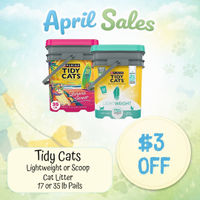 Image of April Sale - Tidy Cat Scoop or Lightweight 17 & 35 lb Pails $3 OFF Promotion in Beverly Hills